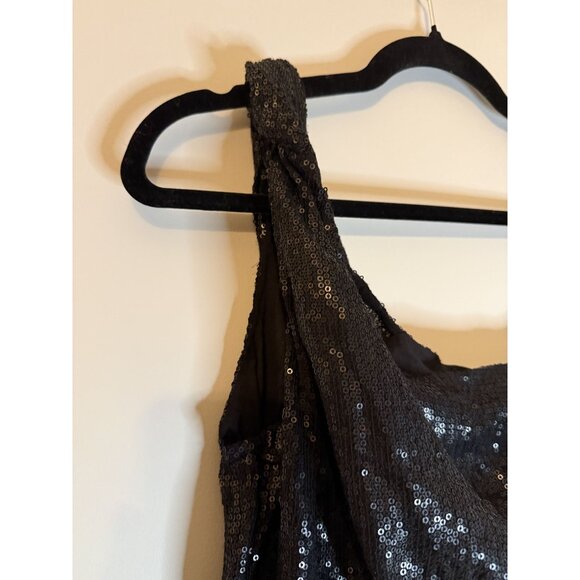 NWT AllSaints Cassis One Shoulder Black Sequin Mini Dress Sz US 0 $360 [jb] - Picture 11 of 11